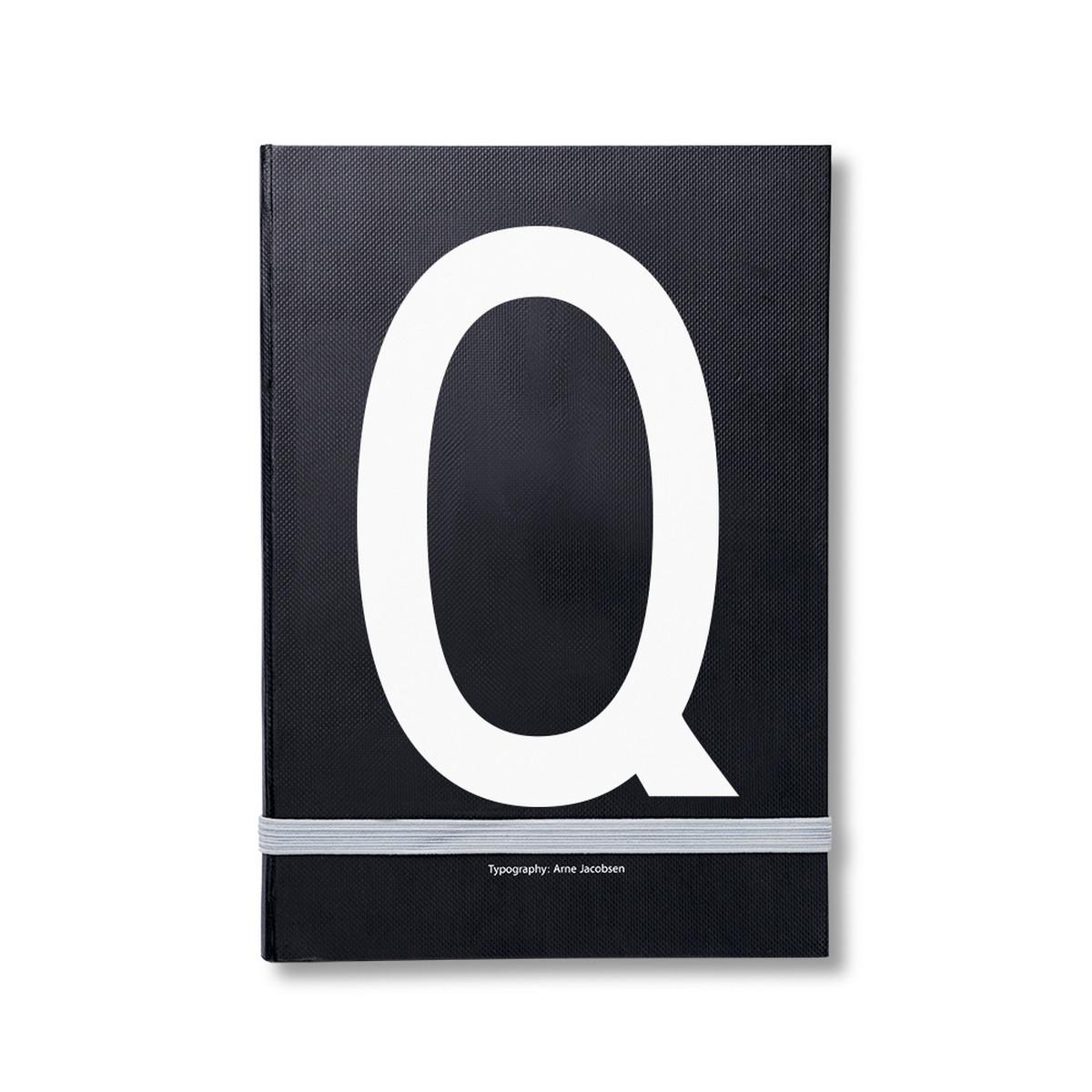 Design Letters Блокнот Q 21,5x1,5x14,8 см чорний AJ Personal Notizbuch A-Z | https://grandposuda.com.ua