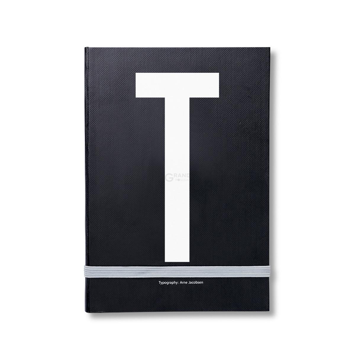 Design Letters Блокнот T 21,5x1,5x14,8 см черный AJ Personal Notizbuch A-Z | https://grandposuda.com.ua