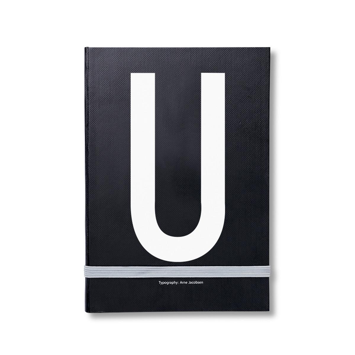 Design Letters Блокнот U 21,5x1,5x14,8 см черный AJ Personal Notizbuch A-Z | https://grandposuda.com.ua