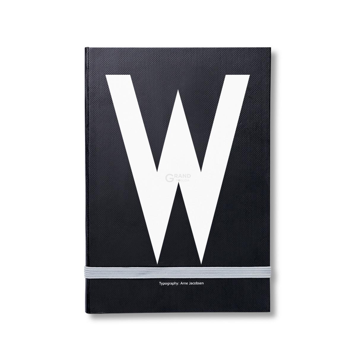 Design Letters Блокнот W 21,5x1,5x14,8 см черный AJ Personal Notizbuch A-Z | https://grandposuda.com.ua