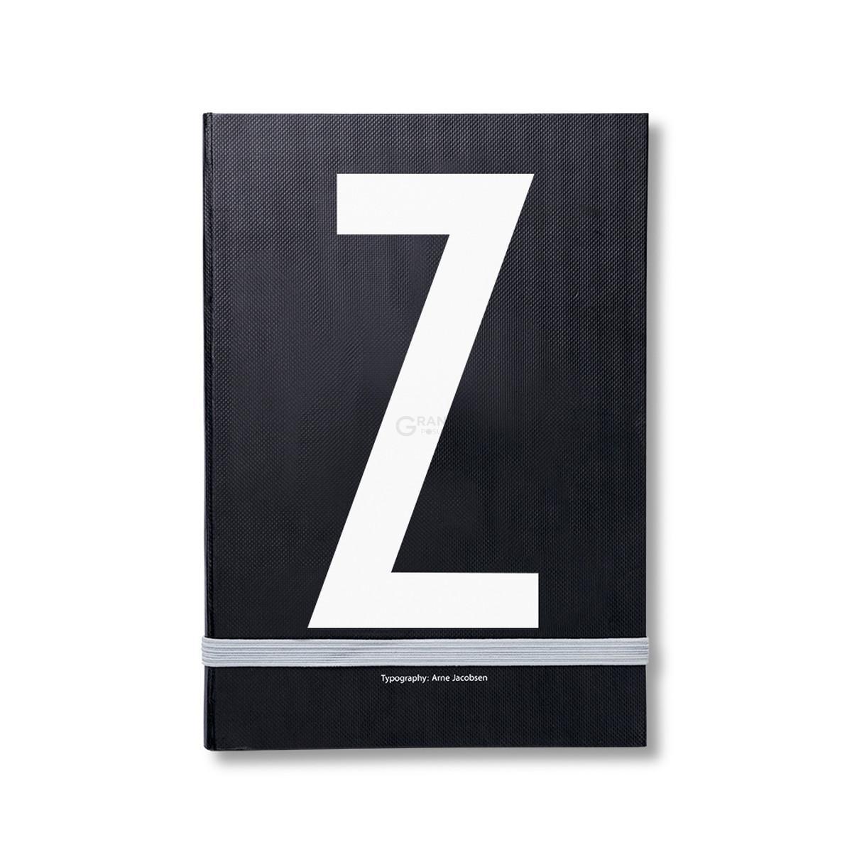 Design Letters Блокнот Z 21,5x1,5x14,8 см черный AJ Personal Notizbuch A-Z | https://grandposuda.com.ua