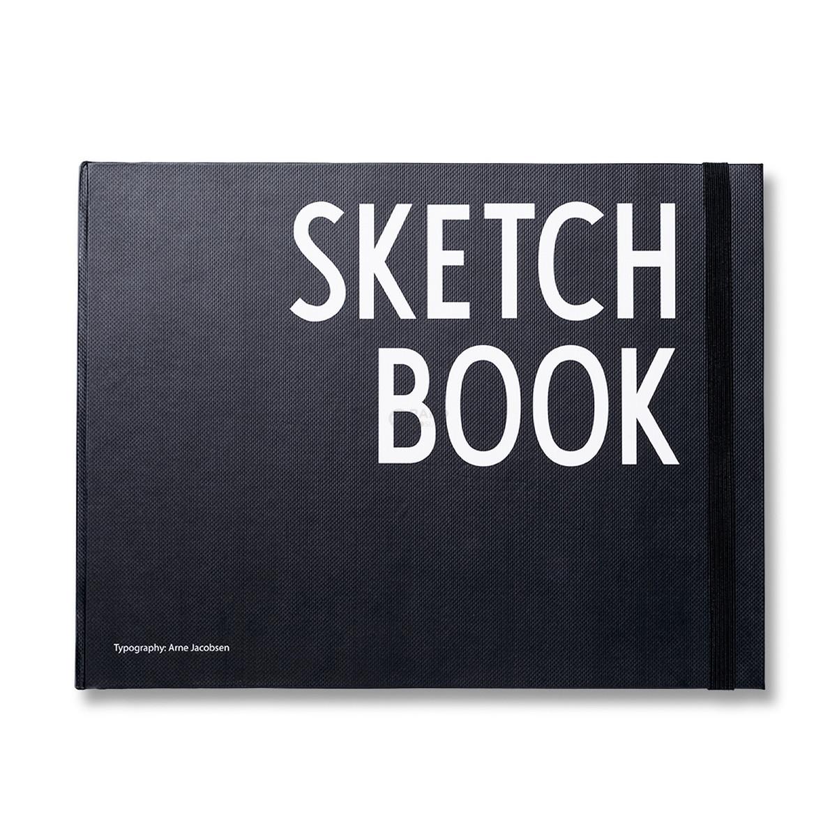 Design Letters Блокнот 24,5x1x18,5 см черный AJ Sketchbook | https://grandposuda.com.ua