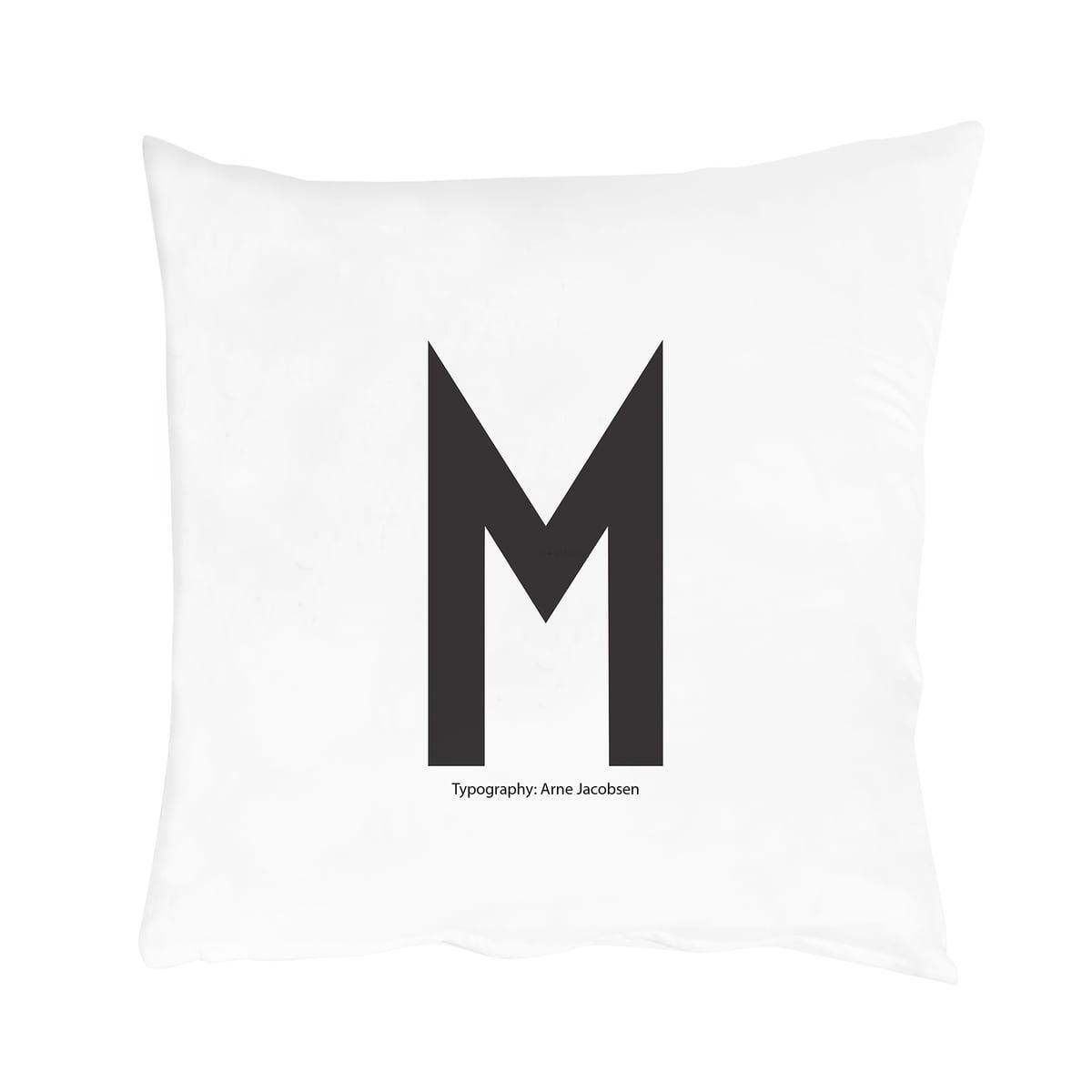 Design Letters Наволочка M 80x80 см черно-белая Kissenbezug von A-Z | https://grandposuda.com.ua