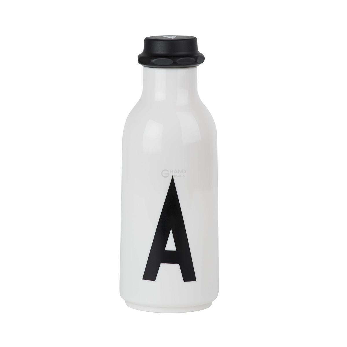 Design Letters Бутылка A 500 мл черно-белая Wasserflasche von A-Z | https://grandposuda.com.ua