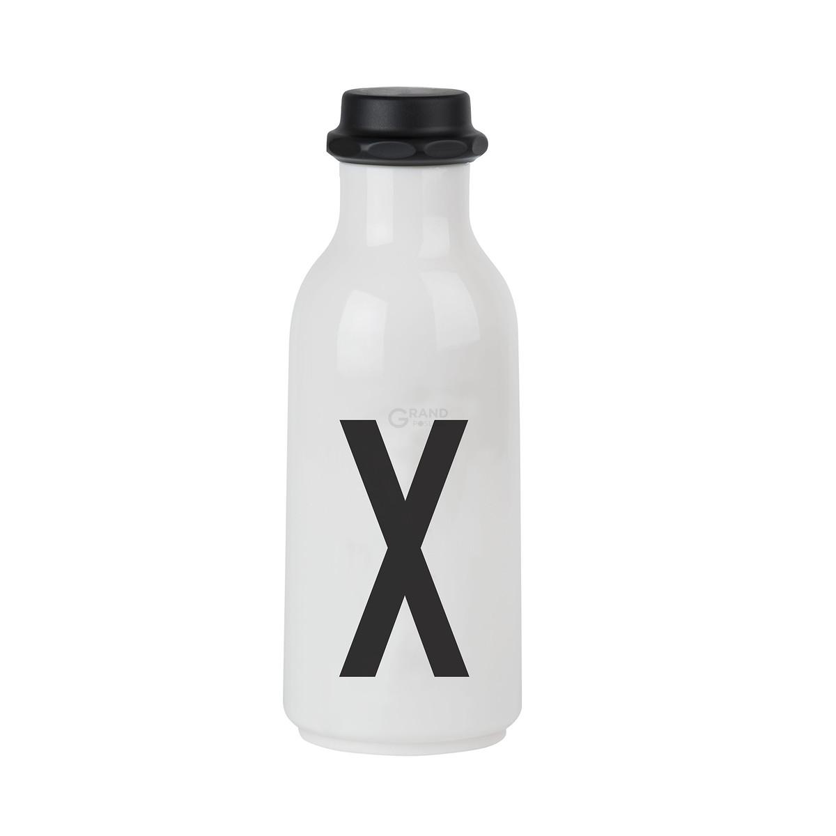 Design Letters Бутылка X 500 мл черно-белая Wasserflasche von A-Z | https://grandposuda.com.ua
