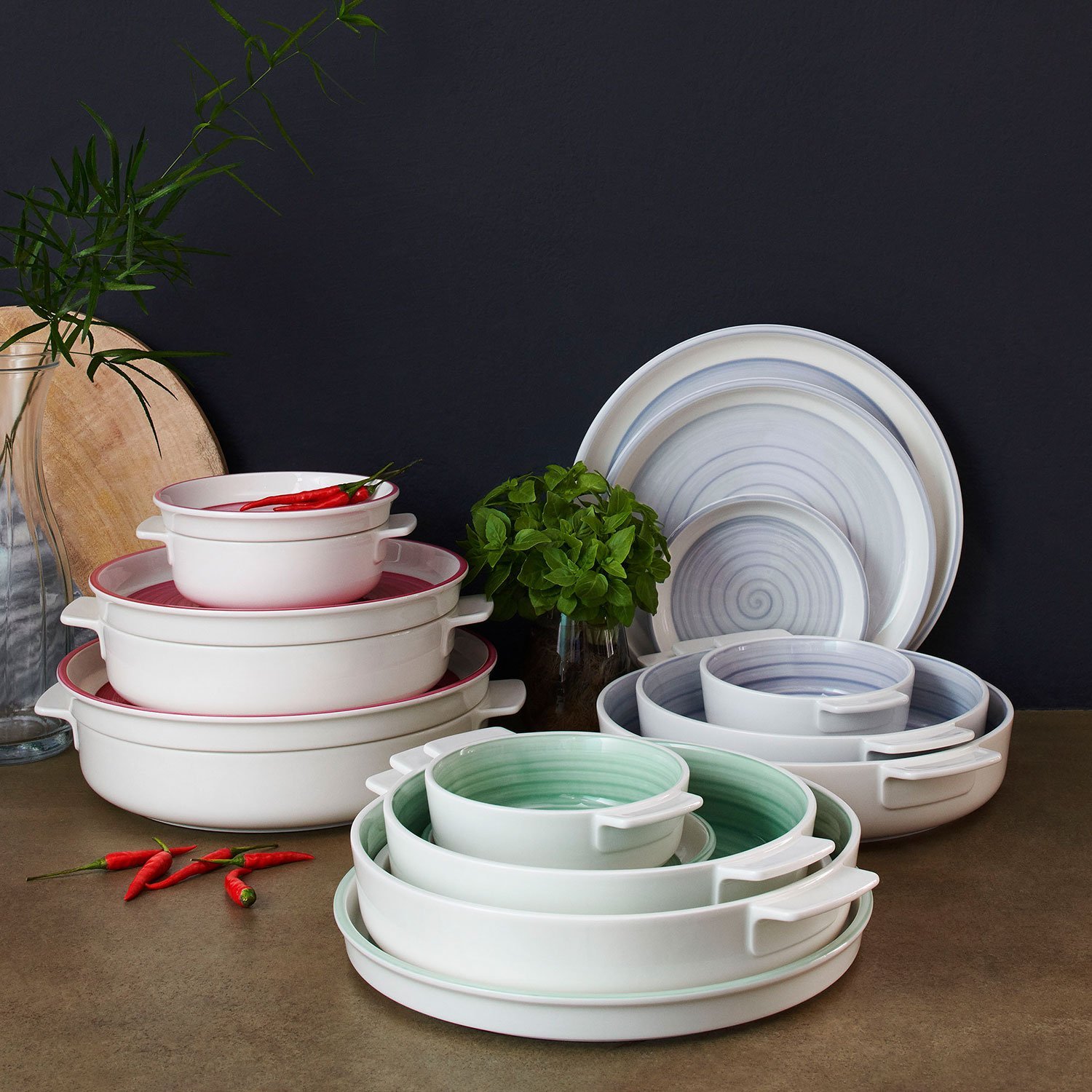 Villeroy & Boch Блюдо сервировочное круглое 26 см Blue Clever Cooking | https://grandposuda.com.ua
