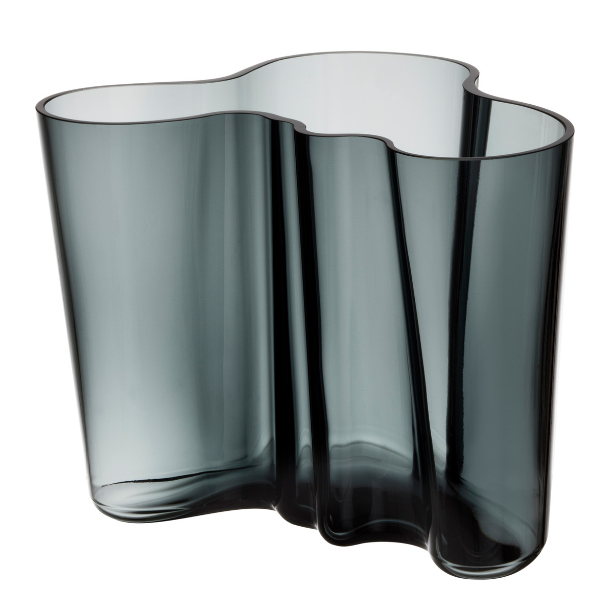 Iittala Ваза 16х19х20 см темно-серая Aalto | https://grandposuda.com.ua