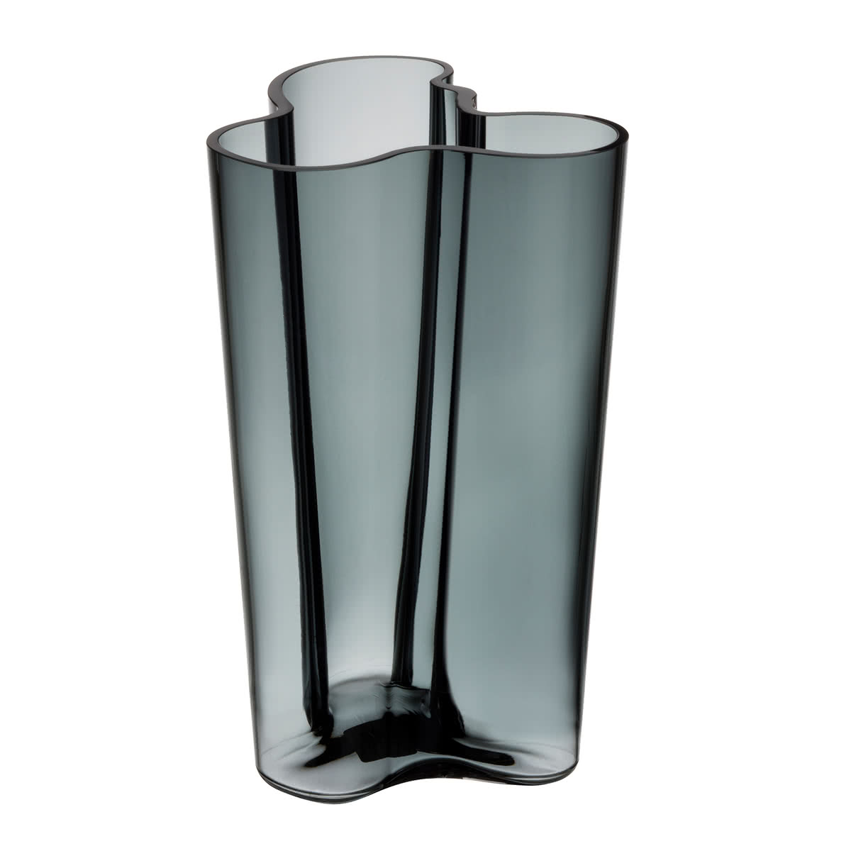 Iittala Ваза 25,1х19х20 см темно-серая Aalto | https://grandposuda.com.ua