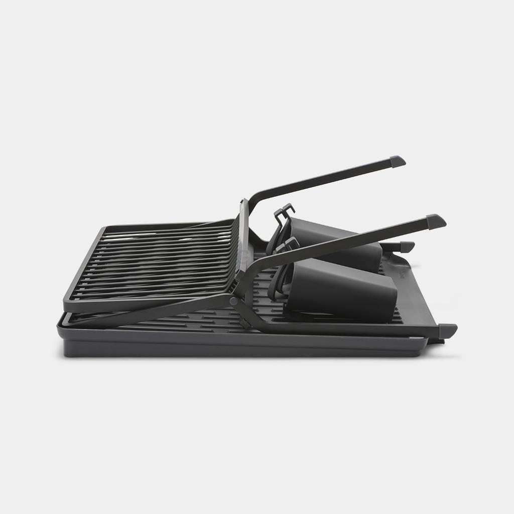 Brabantia Сушилка для посуды с крючками темно-серая матовая | https://grandposuda.com.ua