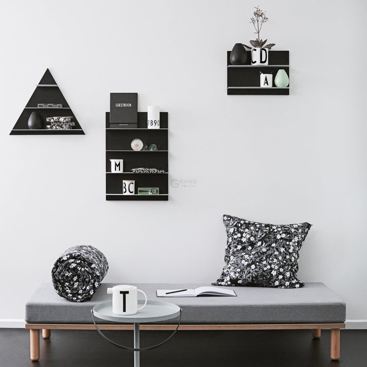 Design Letters Полка 51x6,6x56,5 см белая Paper Regal Triangle | https://grandposuda.com.ua