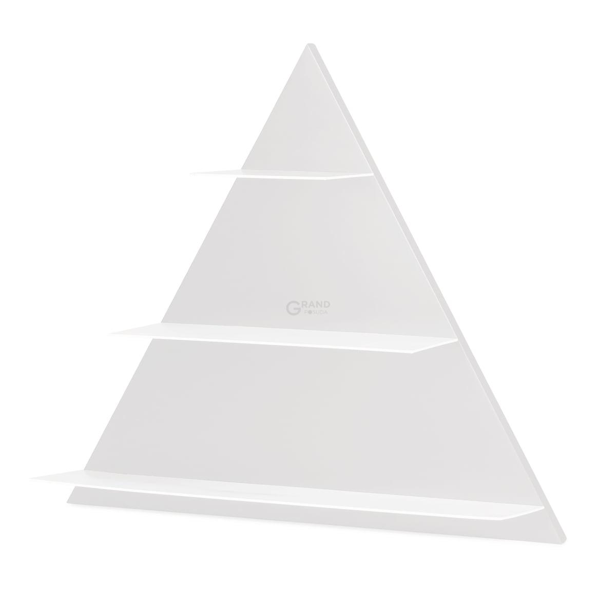 Design Letters Полка 51x6,6x56,5 см белая Paper Regal Triangle | https://grandposuda.com.ua