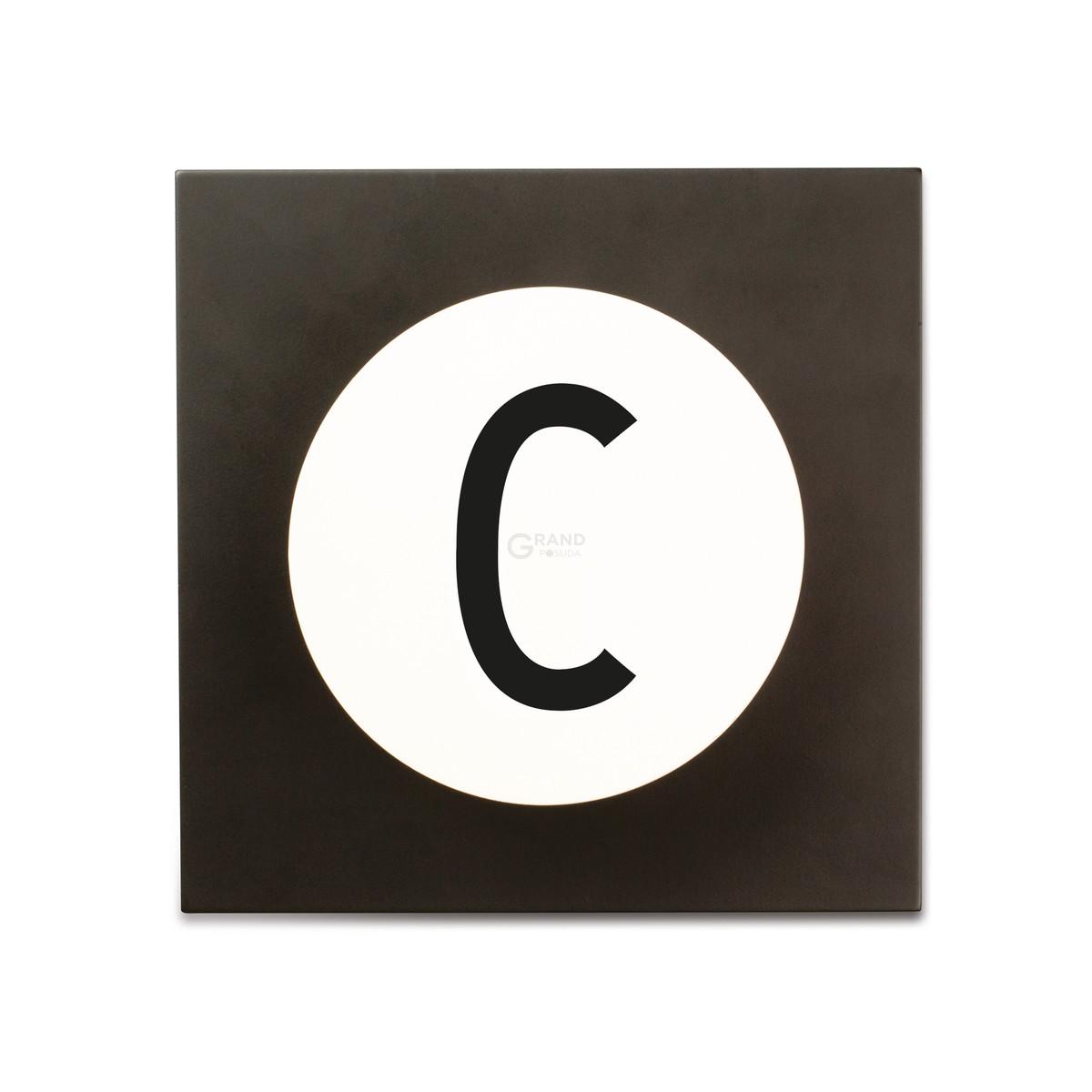 Design Letters Крючки для одежды C 14x14x9 см черно-белые Hook2 Letter Wandhaken | https://grandposuda.com.ua