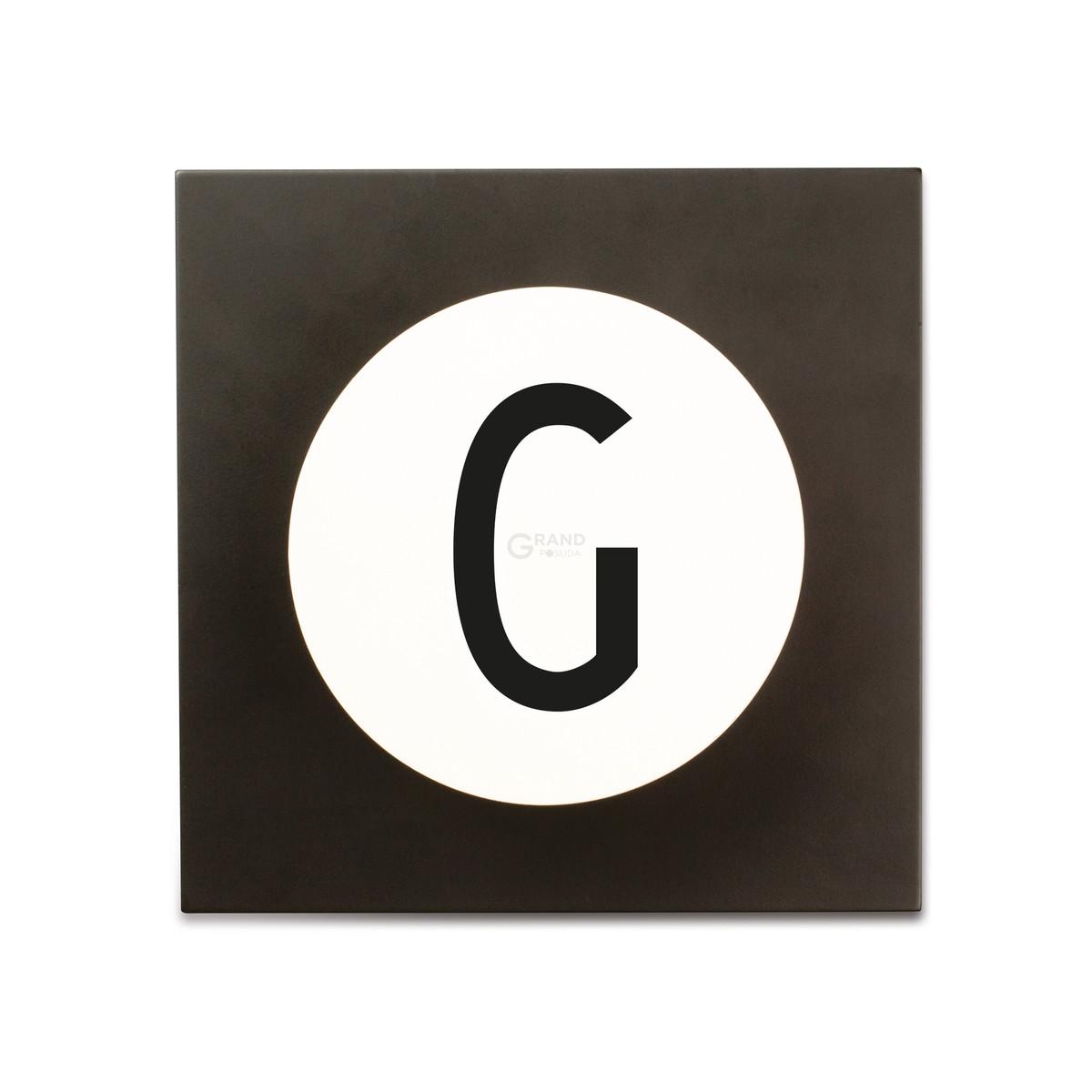 Design Letters Крючки для одежды G 14x14x9 см черно-белые Hook2 Letter Wandhaken | https://grandposuda.com.ua