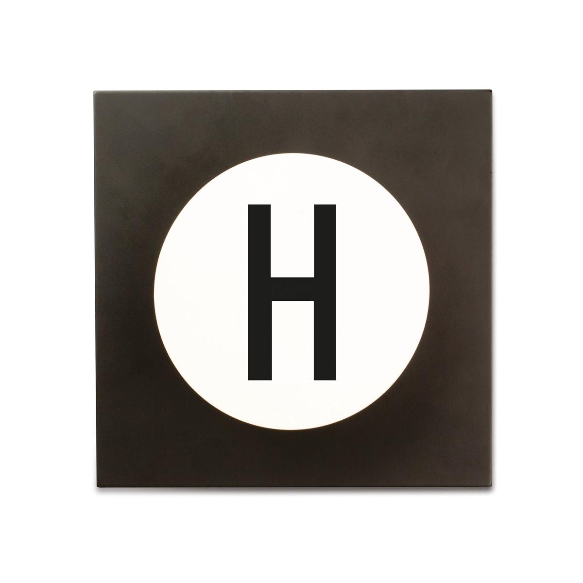 Design Letters Крючки для одежды H 14x14x9 см черно-белые Hook2 Letter Wandhaken | https://grandposuda.com.ua