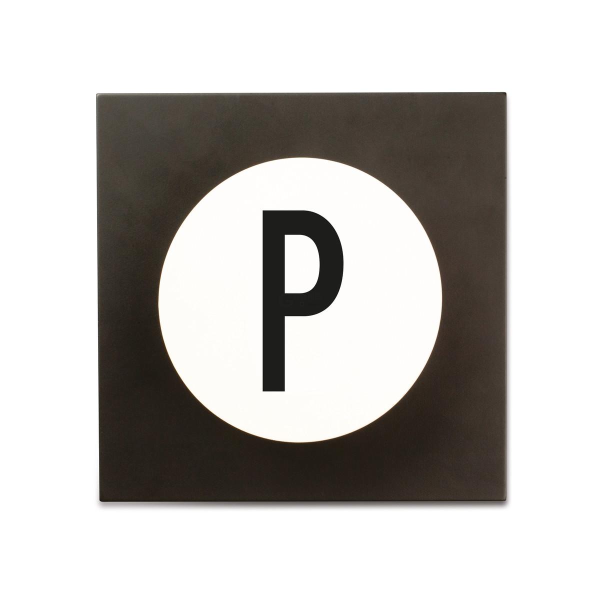 Design Letters Крючки для одежды P 14x14x9 см черно-белые Hook2 Letter Wandhaken | https://grandposuda.com.ua