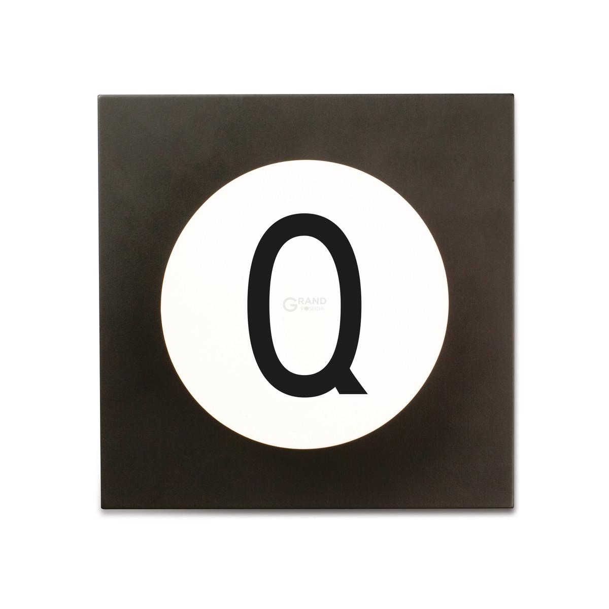 Design Letters Крючки для одежды Q 14x14x9 см черно-белые Hook2 Letter Wandhaken | https://grandposuda.com.ua