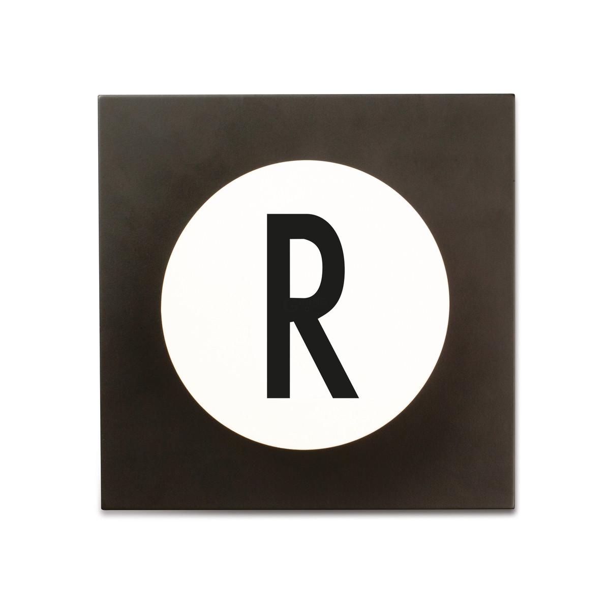 Design Letters Крючки для одежды R 14x14x9 см черно-белые Hook2 Letter Wandhaken | https://grandposuda.com.ua