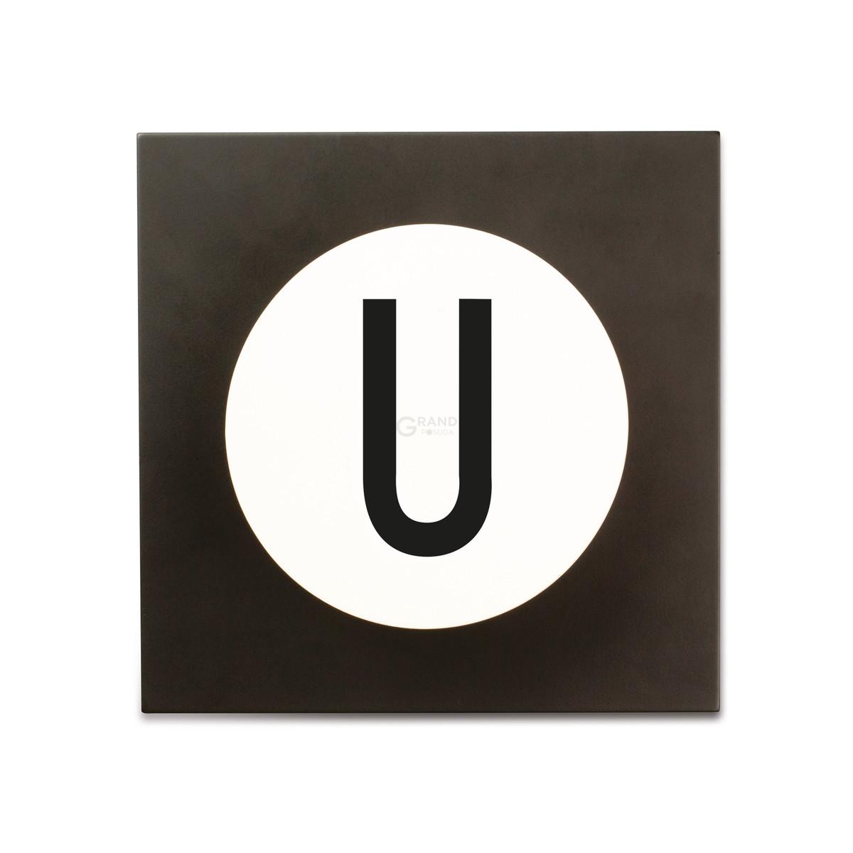 Design Letters Крючки для одежды U 14x14x9 см черно-белые Hook2 Letter Wandhaken | https://grandposuda.com.ua