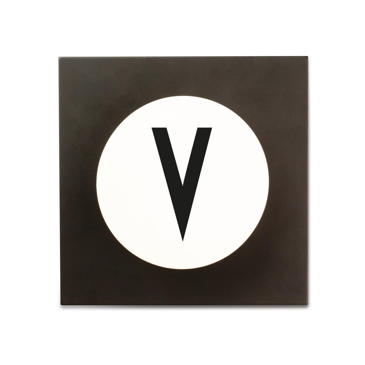 Design Letters Крючки для одежды V 14x14x9 см черно-белые Hook2 Letter Wandhaken | https://grandposuda.com.ua