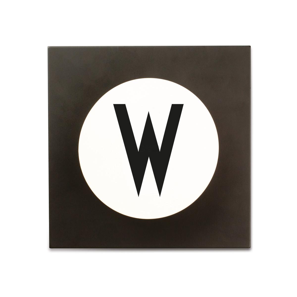 Design Letters Крючки для одежды W 14x14x9 см черно-белые Hook2 Letter Wandhaken | https://grandposuda.com.ua
