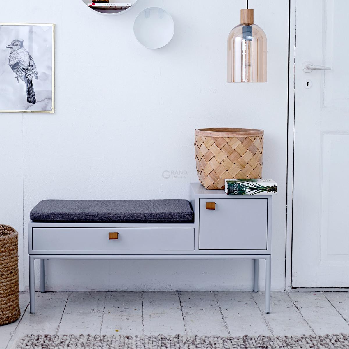 Bloomingville Тумба 50x40x100 см серая Telefonbank | https://grandposuda.com.ua