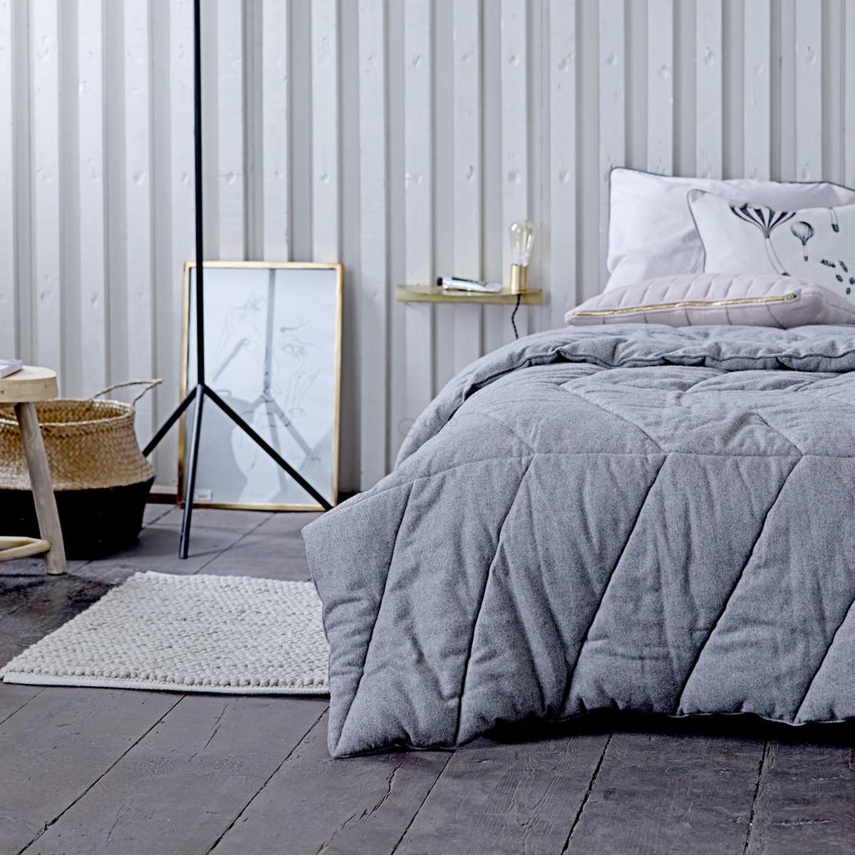 Bloomingville Покривало 125x260 см сіре Tagesdecke | https://grandposuda.com.ua