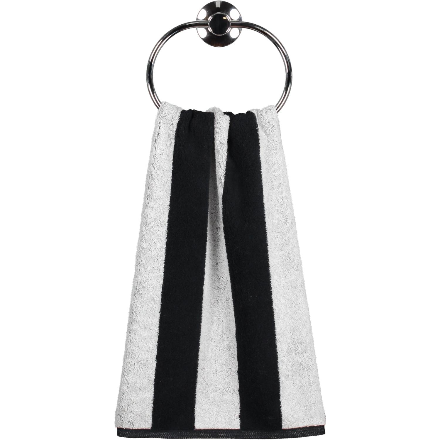 Полотенце для рук 50 х 100 см Black Zoom Blockstripes Cawo | https://grandposuda.com.ua