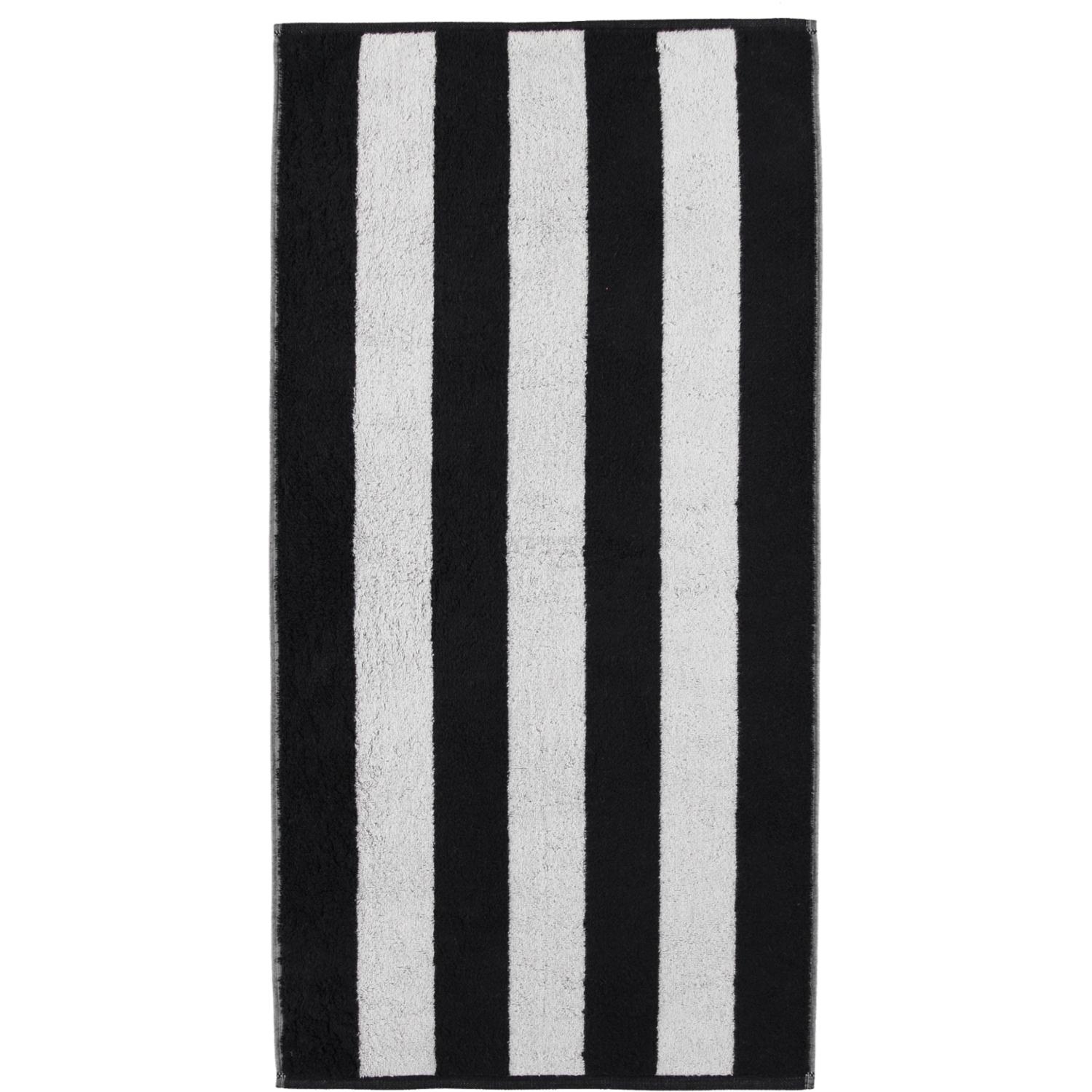 Полотенце для рук 50 х 100 см Black Zoom Blockstripes Cawo | https://grandposuda.com.ua
