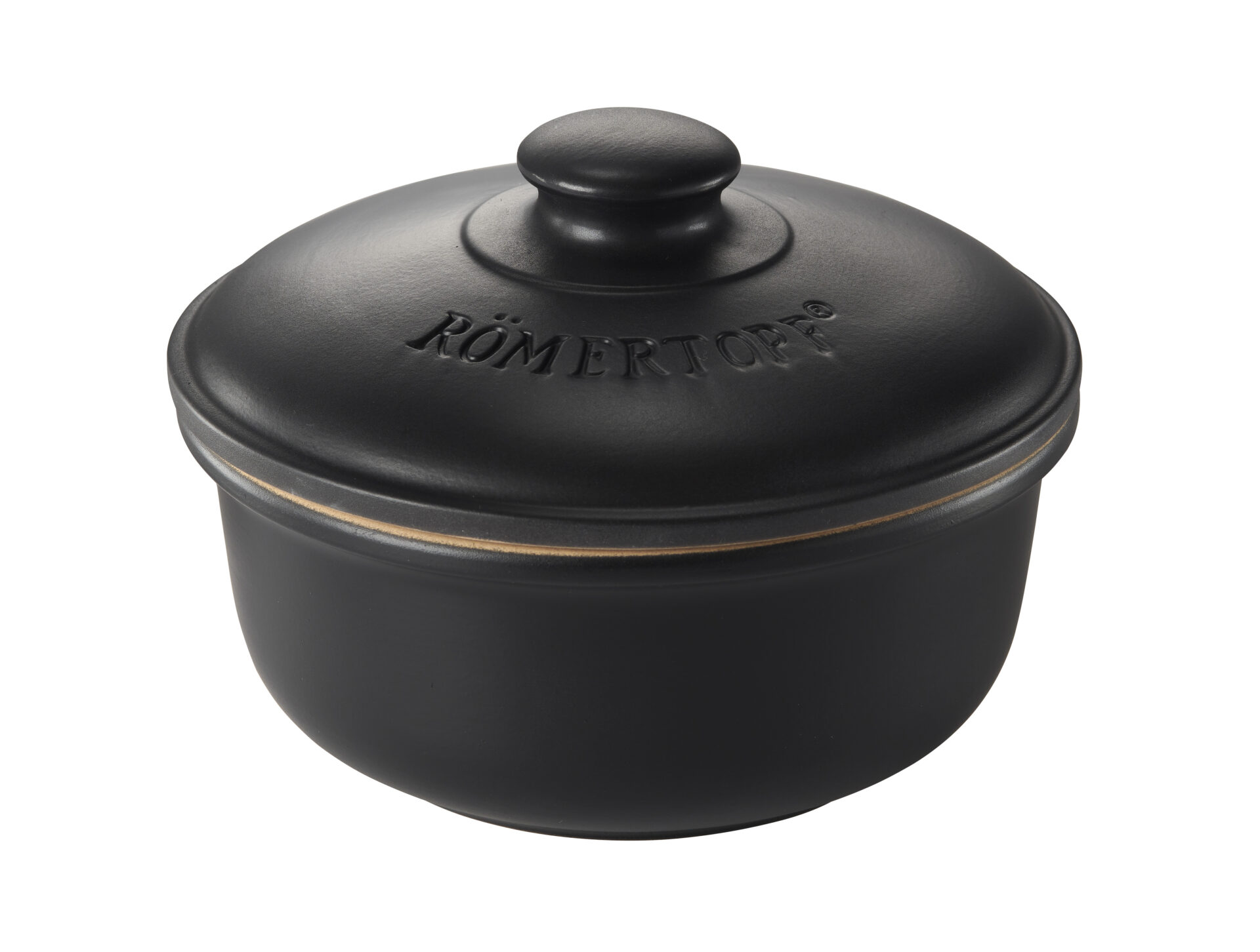 Römertopf Форма для запікання з кришкою, 22 см, чорна, BBQ | https://grandposuda.com.ua