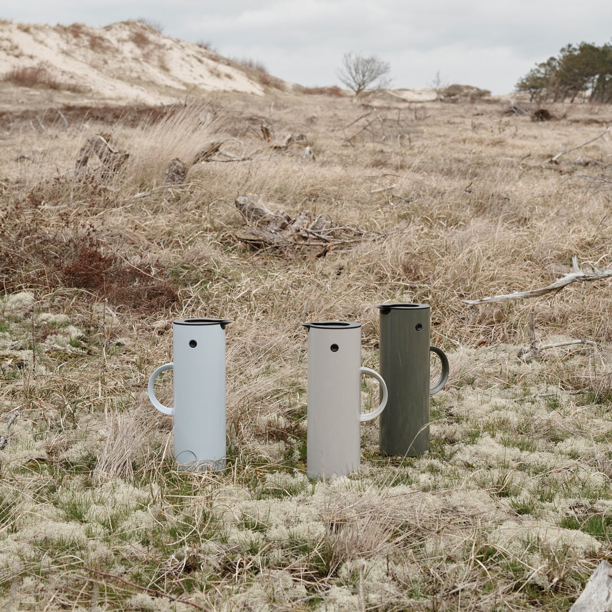 Термокувшин 1 л серый EM 77 Stelton | https://grandposuda.com.ua