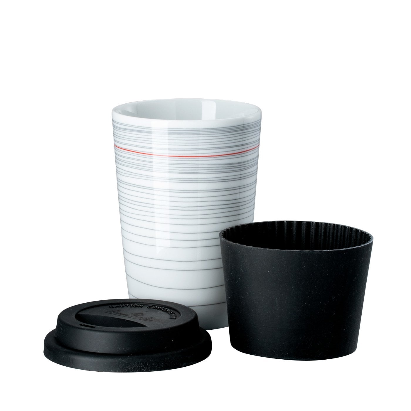 Rosenthal Кружка для кофе с крышкой 0,39 л Stripes 2.0 Bauhaus 100 Rosenthal Кружка для кофе с крышкой 0,39 л Stripes 2.0 Bauhaus 100 | https://grandposuda.com.ua