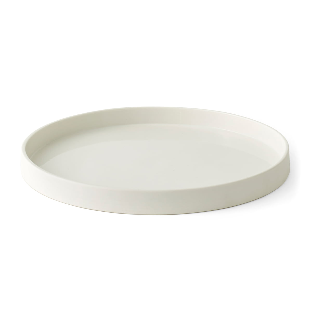 Поднос 2,5x28 см белый Cylindrical Menu | https://grandposuda.com.ua