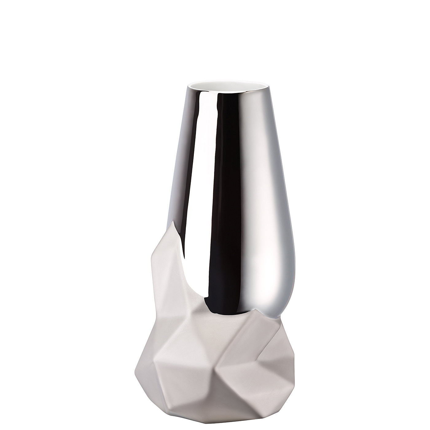 Rosenthal Ваза 27 см платиновая Fondale Geode | https://grandposuda.com.ua