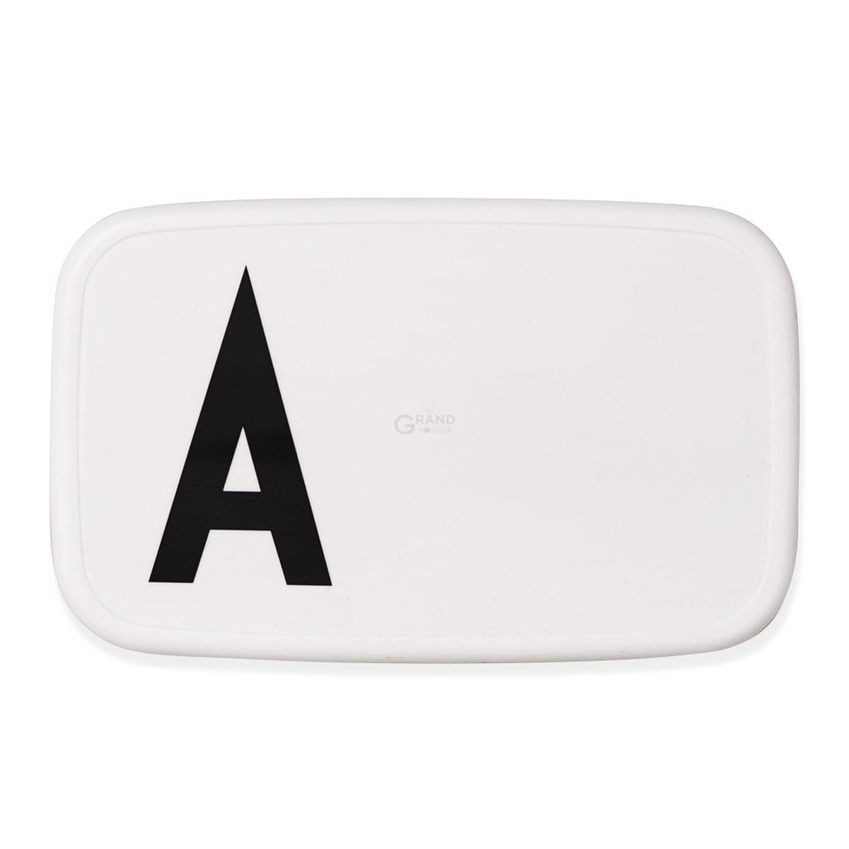 Design Letters Ланч-бокс A 6,5x11x18 см черно-белый Personal Lunch Box | https://grandposuda.com.ua