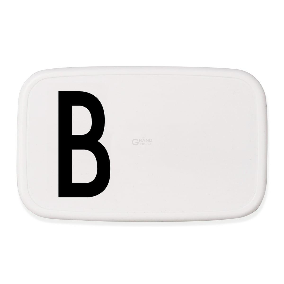 Design Letters Ланч-бокс B 6,5x11x18 см черно-белый Personal Lunch Box | https://grandposuda.com.ua