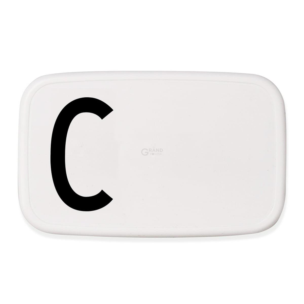 Design Letters Ланч-бокс C 6,5x11x18 см черно-белый Personal Lunch Box | https://grandposuda.com.ua