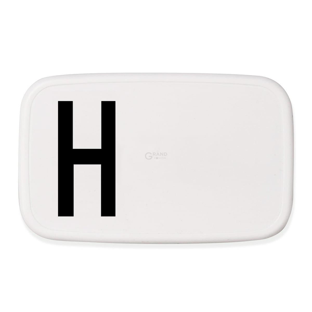 Design Letters Ланч-бокс H 6,5x11x18 см черно-белый Personal Lunch Box | https://grandposuda.com.ua
