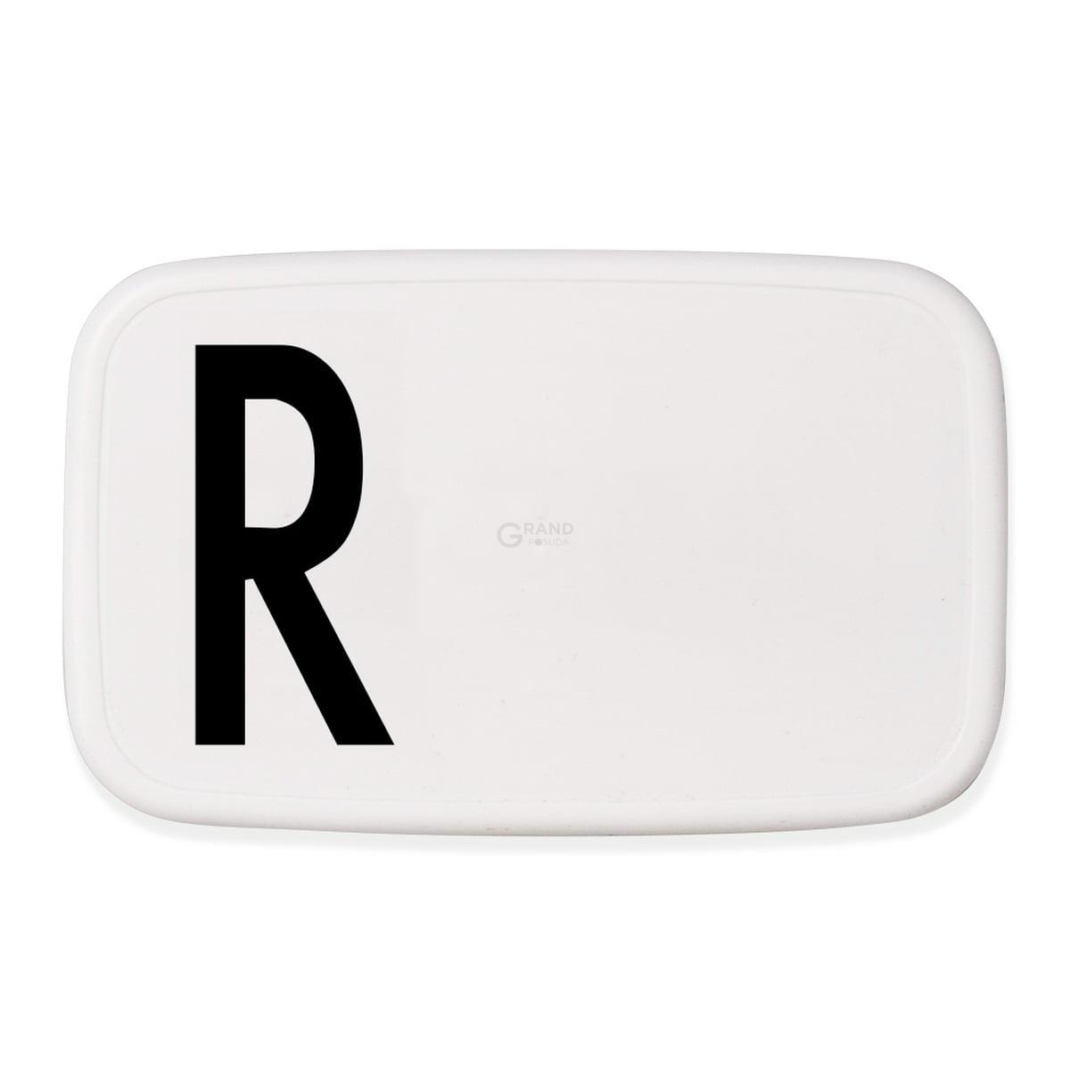 Design Letters Ланч-бокс R 6,5x11x18 см чорно-білий Personal Lunch Box | https://grandposuda.com.ua