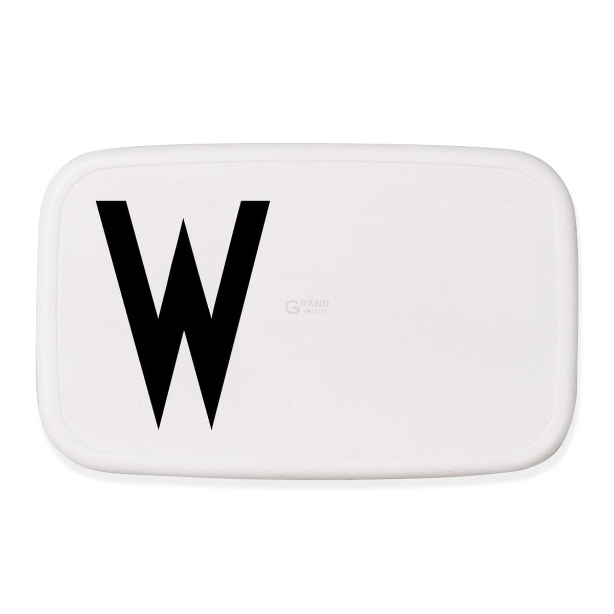 Design Letters Ланч-бокс W 6,5x11x18 см чорно-білий Personal Lunch Box | https://grandposuda.com.ua