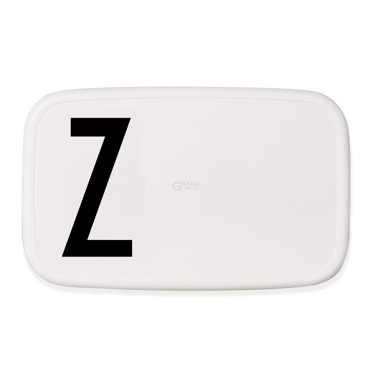 Design Letters Ланч-бокс Z 6,5x11x18 см чорно-білий Personal Lunch Box | https://grandposuda.com.ua