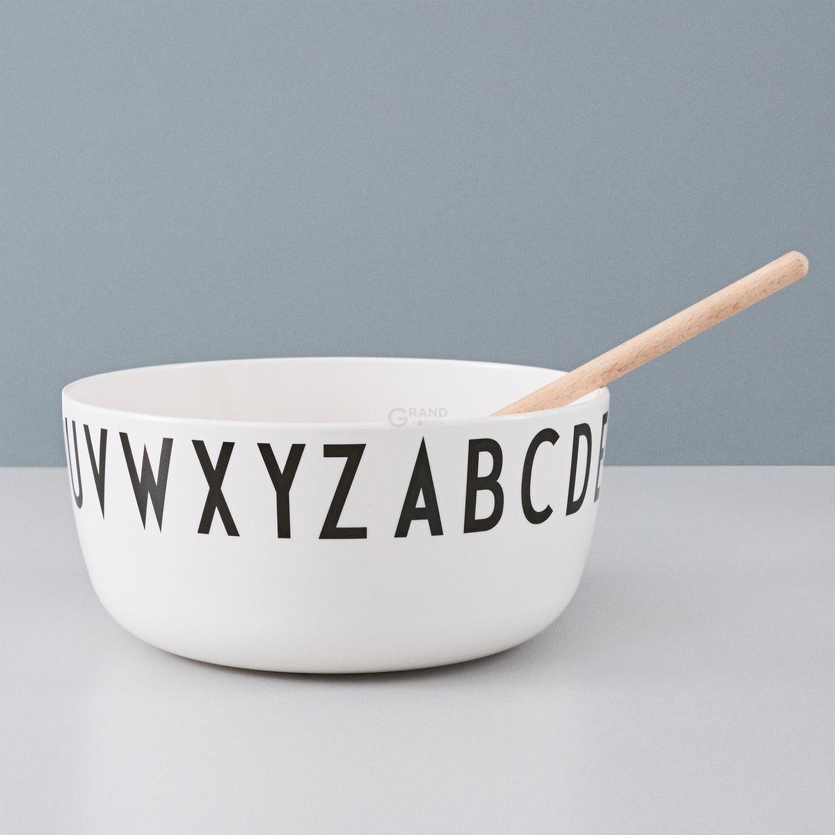 Design Letters Піала Ø 27 см чорно-біла Cooking Serving Bowl | https://grandposuda.com.ua