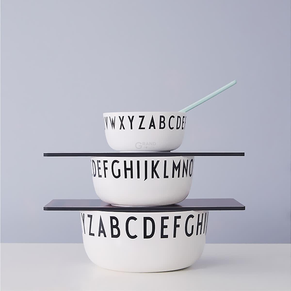 Design Letters Піала Ø 27 см чорно-біла Cooking Serving Bowl | https://grandposuda.com.ua