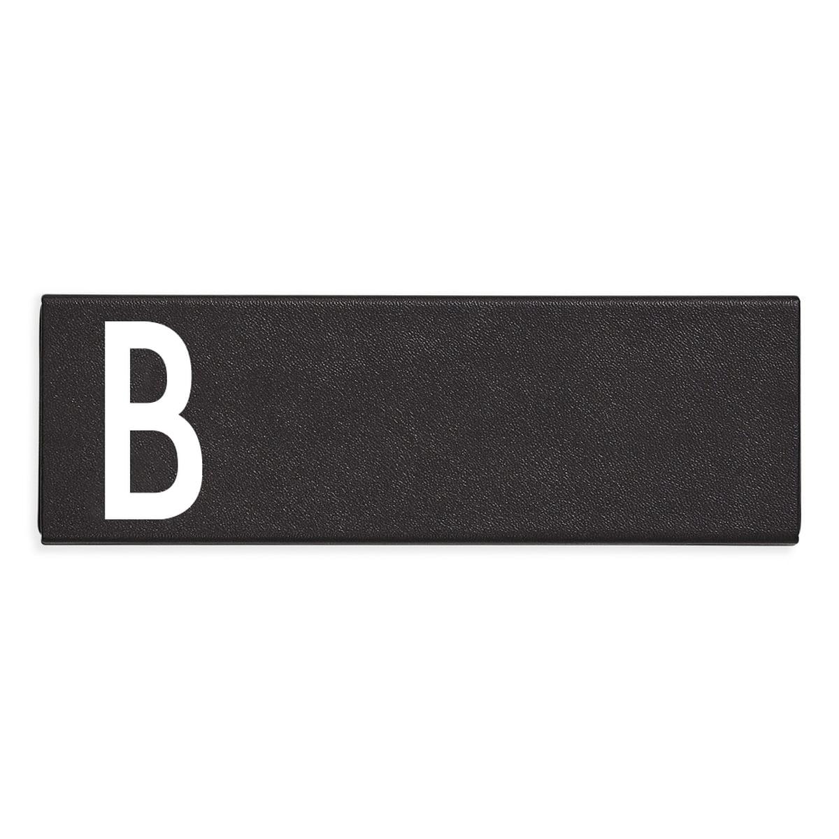 Design Letters Пенал B 1,4x5,5x16,5 см чорний Personal Pencil Case | https://grandposuda.com.ua