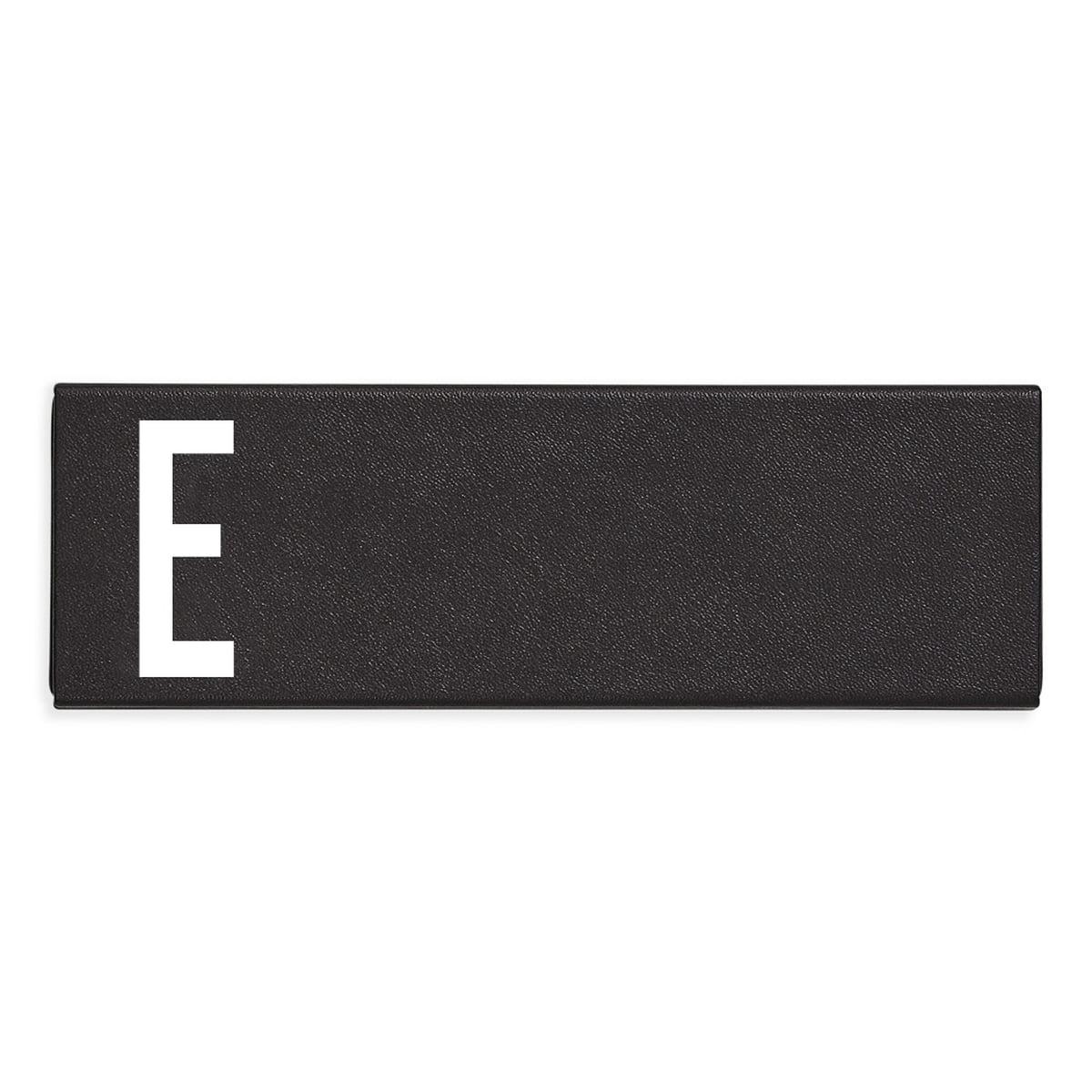 Design Letters Пенал E 1,4x5,5x16,5 см чорний Personal Pencil Case | https://grandposuda.com.ua