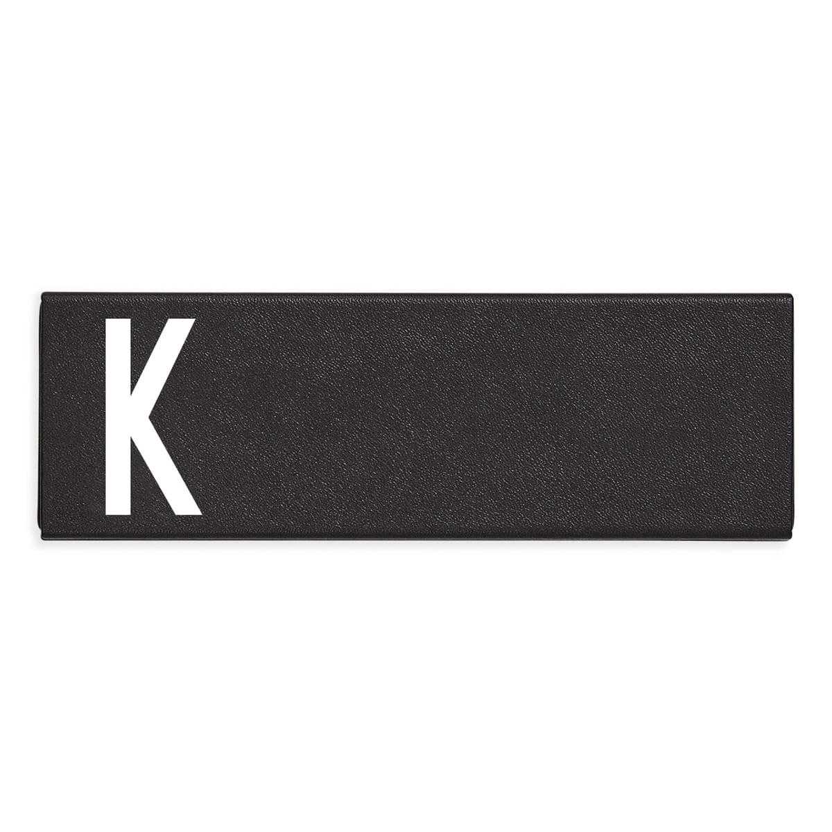 Design Letters Пенал K 1,4x5,5x16,5 см черный Personal Pencil Case | https://grandposuda.com.ua