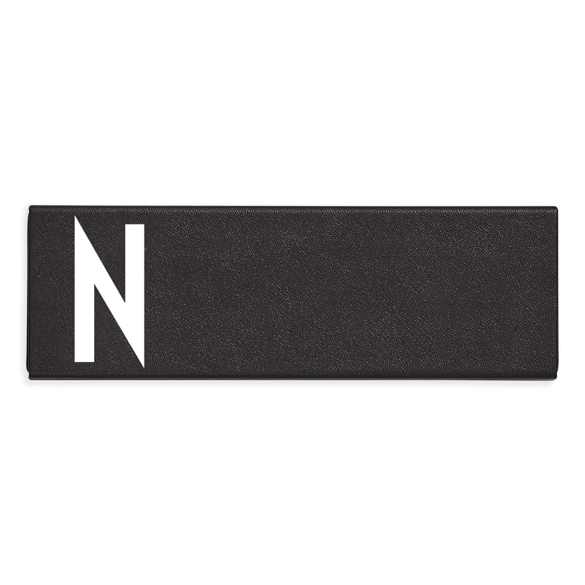 Design Letters Пенал N 1,4x5,5x16,5 см черный Personal Pencil Case | https://grandposuda.com.ua