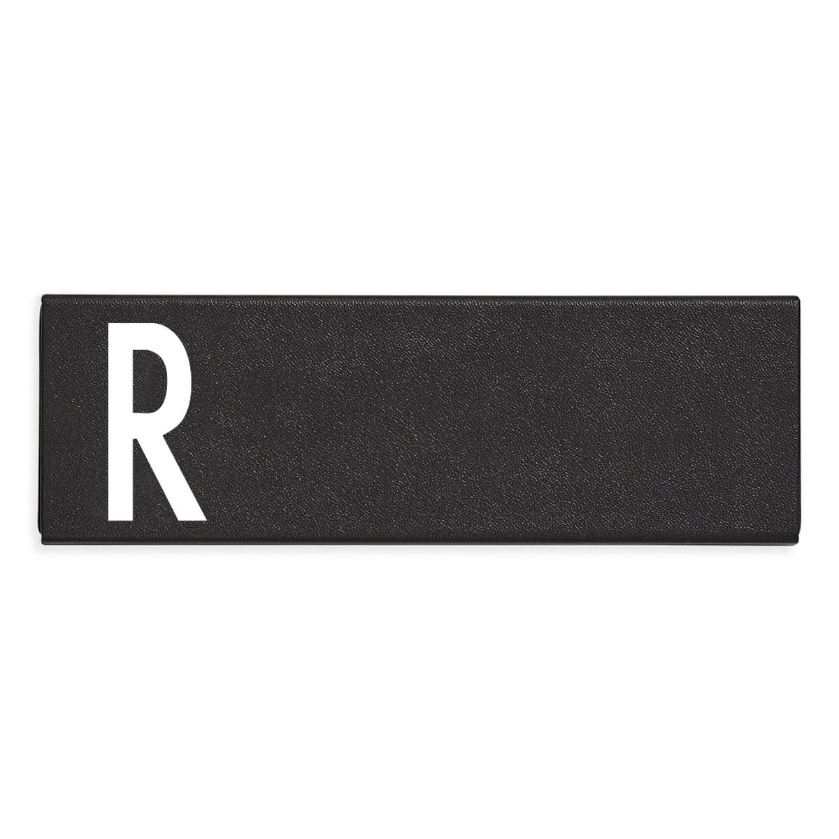 Design Letters Пенал R 1,4x5,5x16,5 см чорний Personal Pencil Case | https://grandposuda.com.ua