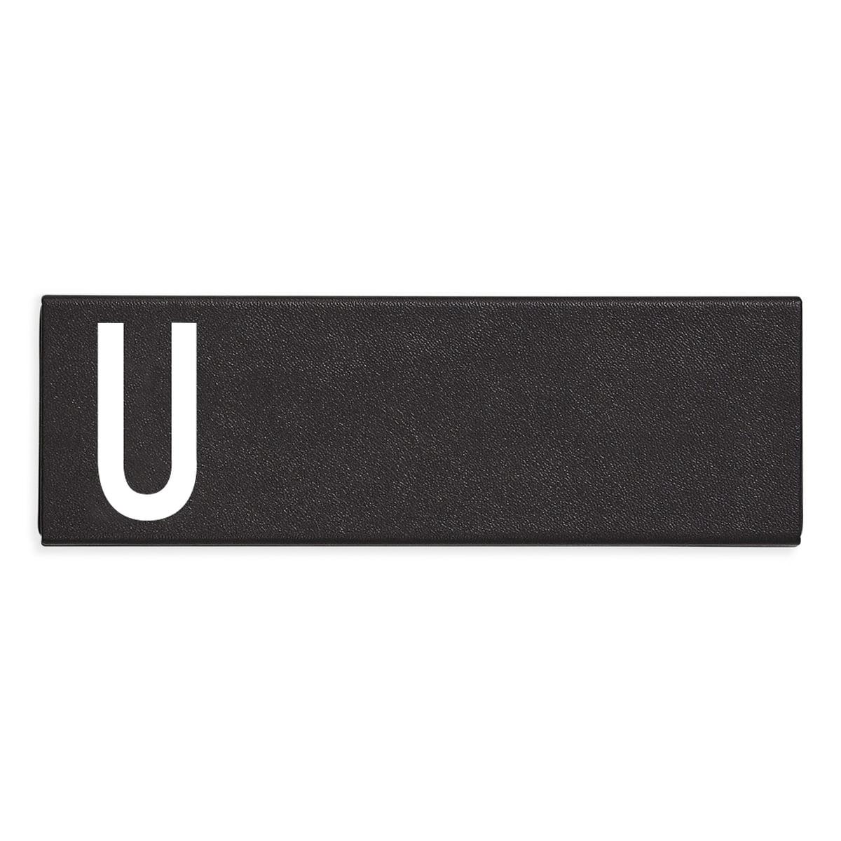 Design Letters Пенал U 1,4x5,5x16,5 см чорний Personal Pencil Case | https://grandposuda.com.ua