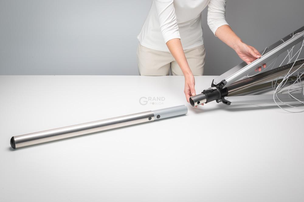 Brabantia Сушилка уличная с розеткой для заземления 40 м серая Lift-O-Matic | https://grandposuda.com.ua
