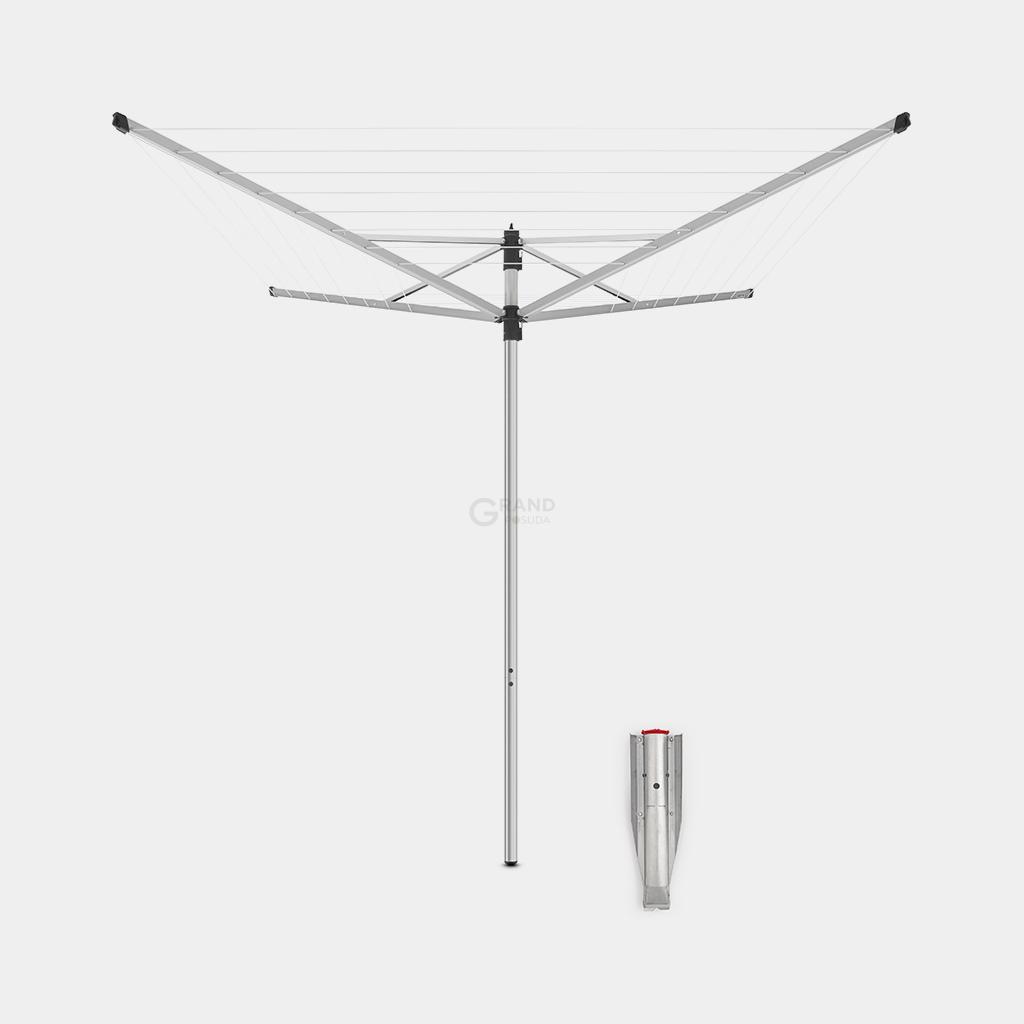 Brabantia Сушилка уличная с розеткой для заземления 40 м серая Lift-O-Matic | https://grandposuda.com.ua
